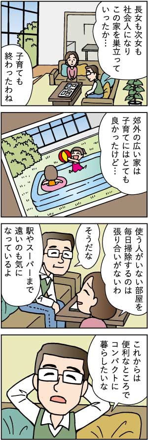 50代の売却。～自己所有する一戸建てを売却し、都心マンションへ住み替え～第一話「売却のポイント！売却までの流れと不動産会社選択編」  