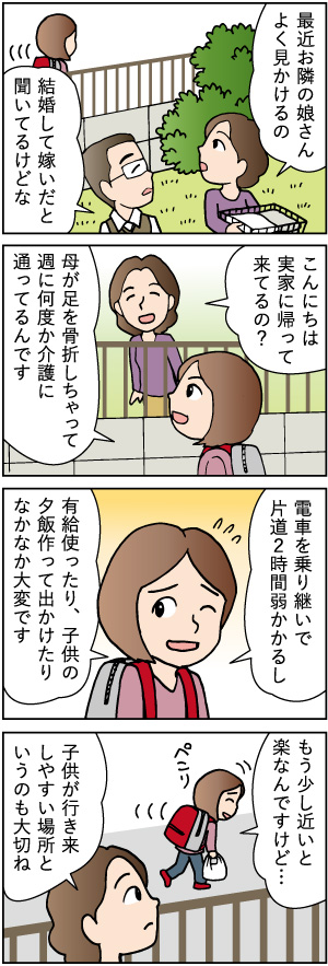 50代の売却。～自己所有する一戸建てを売却し、都心マンションへ住み替え～第七話「立地選択時には、子どものことも考える編」