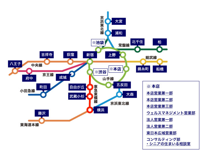 首都圏の地図