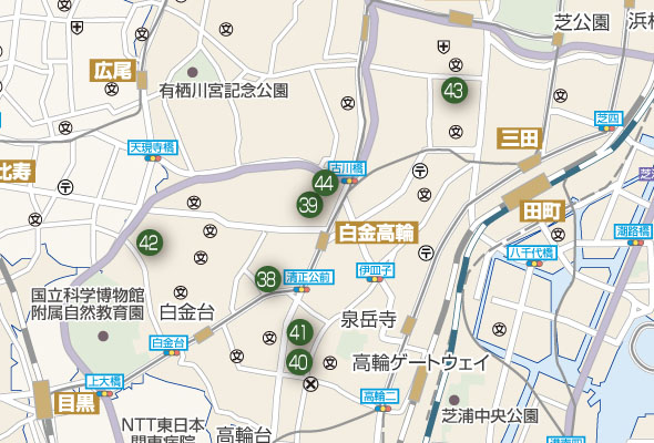 白金・三田Map