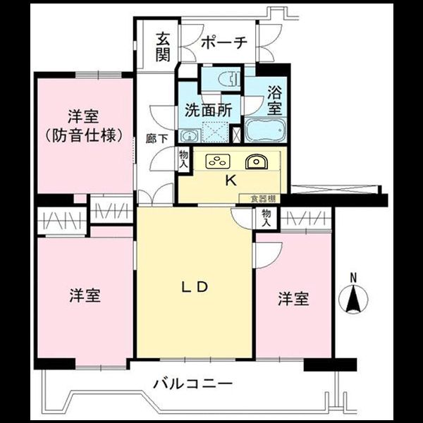 昭島つつじが丘ハイツ北住宅団地　２０号棟間取り図