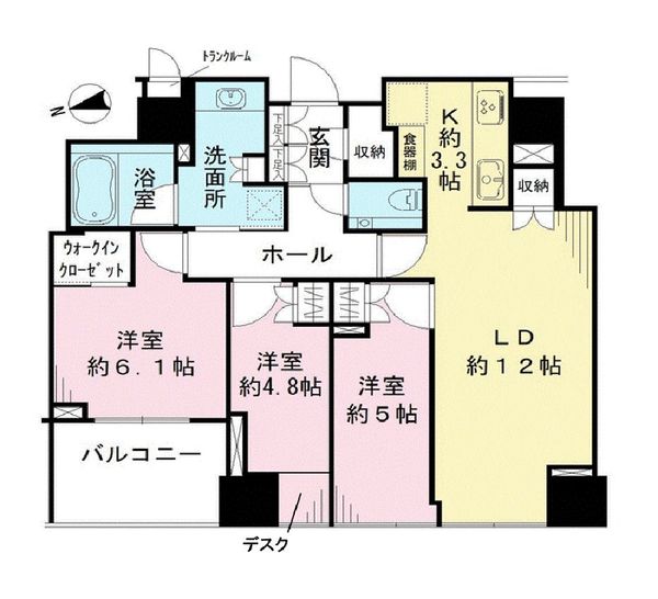 クラッシィタワー新宿御苑間取り図