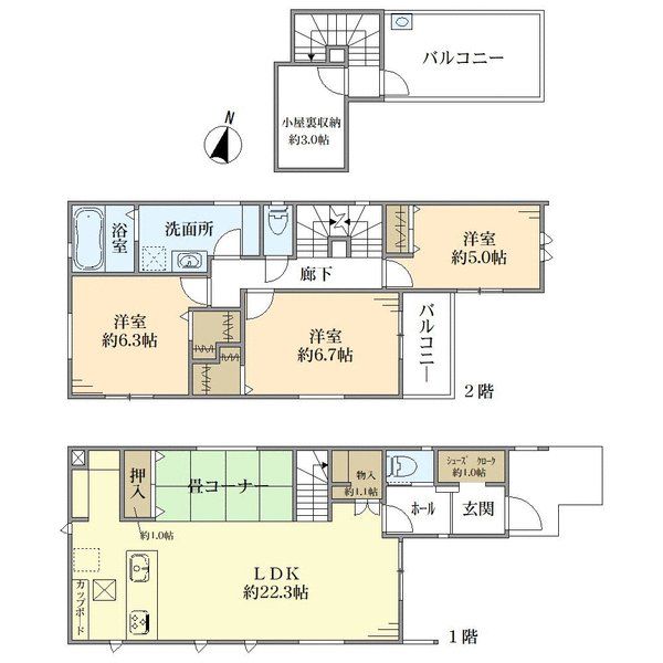 埼玉県さいたま市南区 文蔵２丁目間取り図