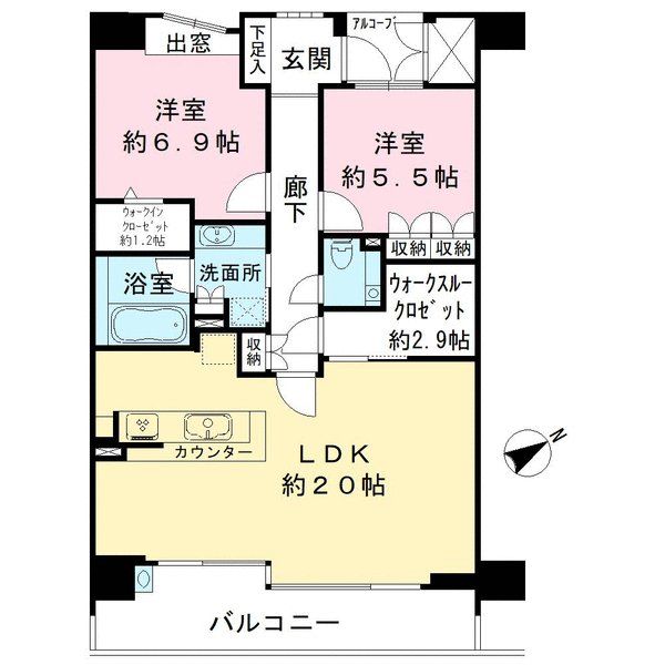 サンクタス夙川北名次町間取り図