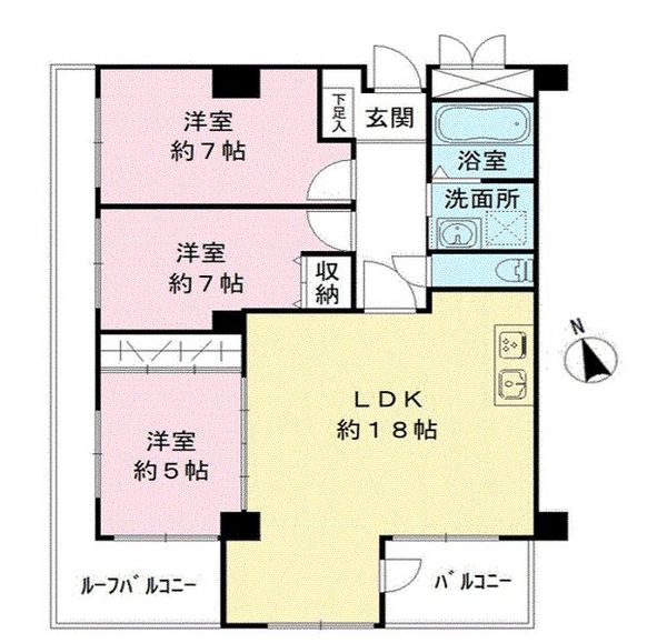 近鉄尼崎ガーデンハイツ間取り図