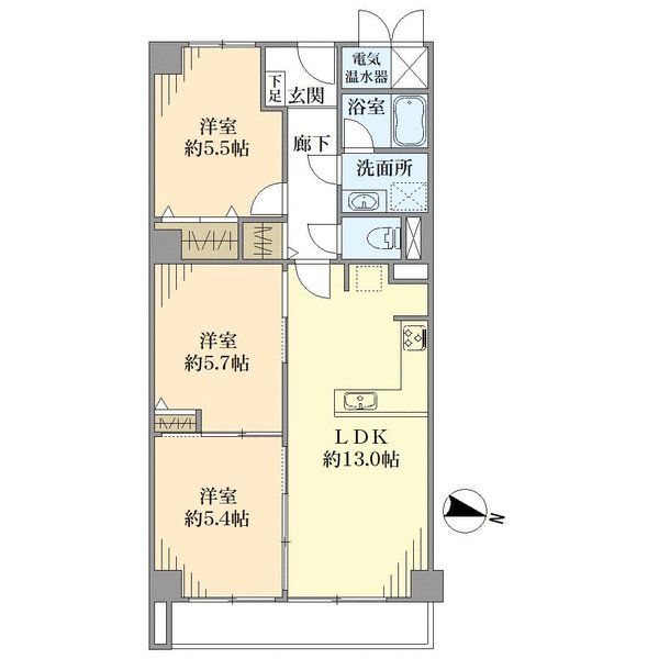 逆瀬川スカイハイツ間取り図