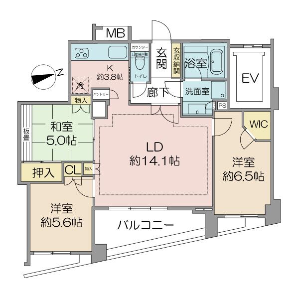 ライオンズ武蔵境レジデンス間取り図