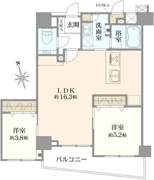 グローリオ浜田山間取り図