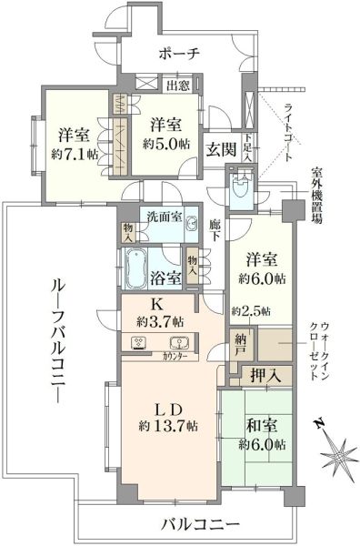 藤和シティホームズ湘南町屋間取り図