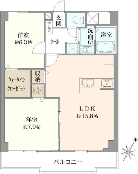 ルックハイツ本田間取り図