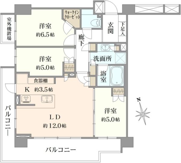 リーフィアレジデンス中野坂上間取り図