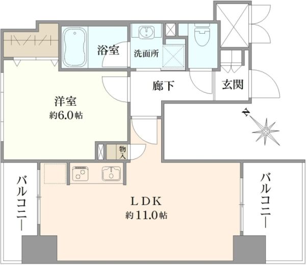 ドルチェ日本橋浜町・壱番館間取り図