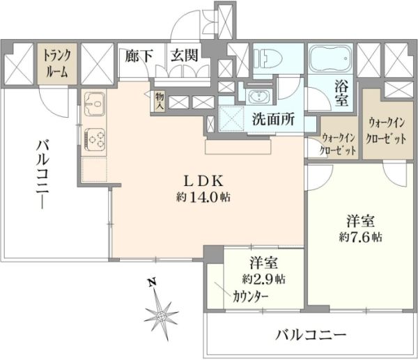 市ヶ谷左内坂ハイム間取り図