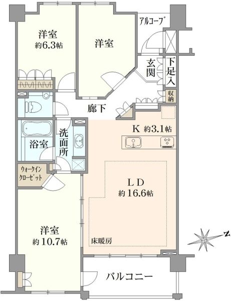 マークスプリングス・メゾンC間取り図