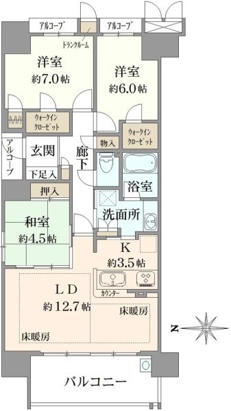 京都桂川つむぎの街グランスクエア間取り図