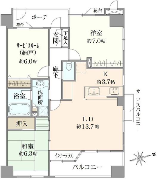 南葛西グリーンホームズIV間取り図