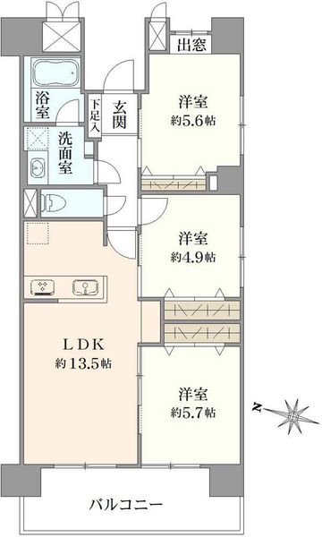 アクトピア北赤羽参番館間取り図