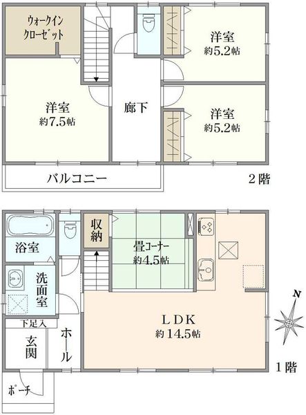 千葉県市川市 大野町２丁目間取り図