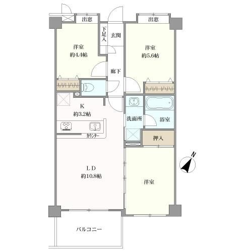 ライオンズマンション柴又金町公園間取り図