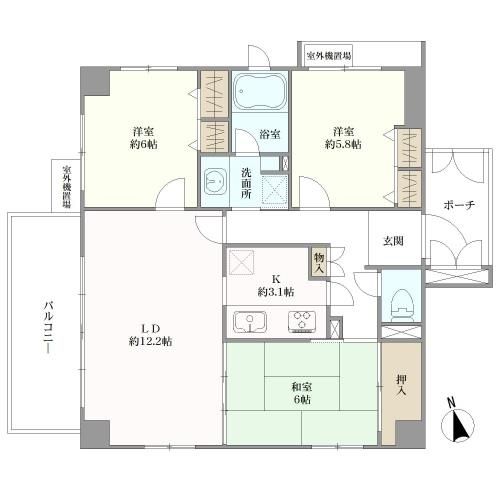 ハーティス山科御陵間取り図