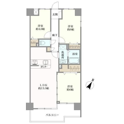 藤和シティコープ平尾駅前間取り図