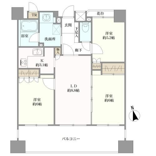 クリオ武蔵小金井駅前壱番館間取り図