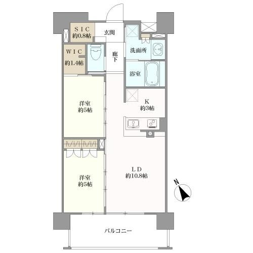 デュオセーヌ相模原上溝駅前間取り図