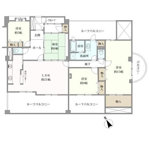 長池公園せせらぎ通り南間取り図