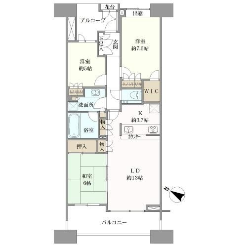 ザ・リバープレイスガーデンコート間取り図