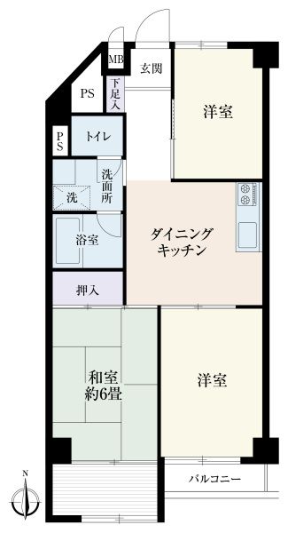 キュート東砂間取り図