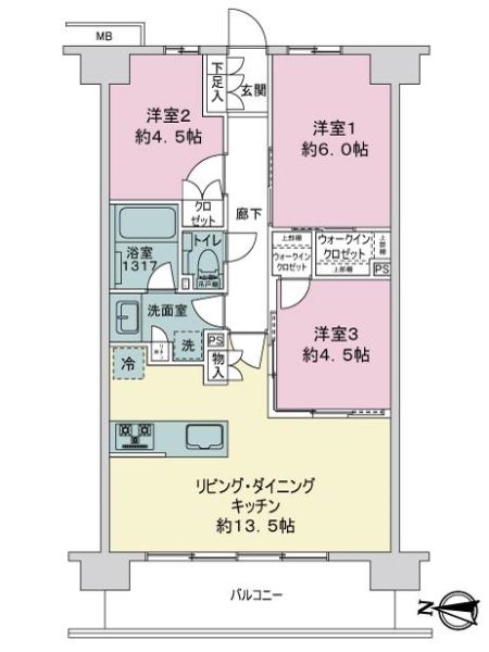 プレシス淵野辺　桜レジデンス間取り図