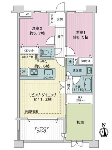 グランシティ練馬中村橋間取り図