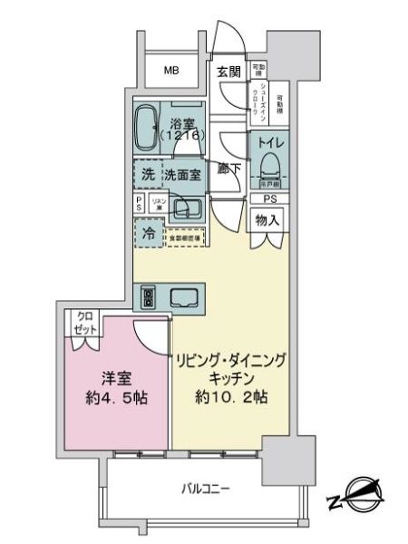 オープンレジデンシア大須門前町間取り図