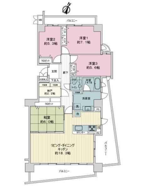 アイムふじみ野南二番館間取り図