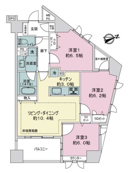 ライオンズ三ノ輪フェアマークス間取り図