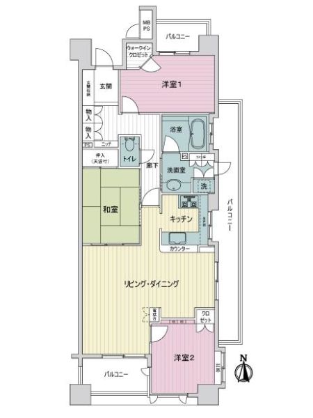 ライオンズガーデン橦木町間取り図