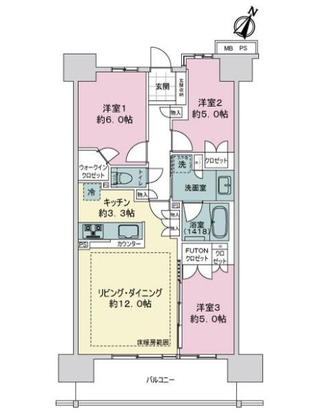 ライオンズ北浦和ステーションレジデンス間取り図