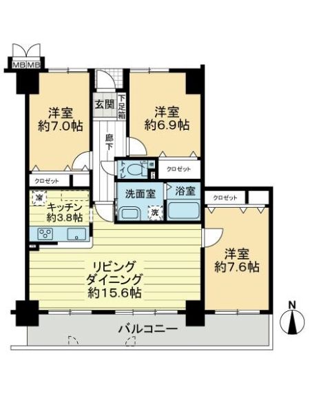 サーパス東島田間取り図