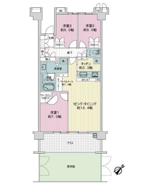 インプレスト横濱鶴ヶ峰ＥＡＳＴ間取り図