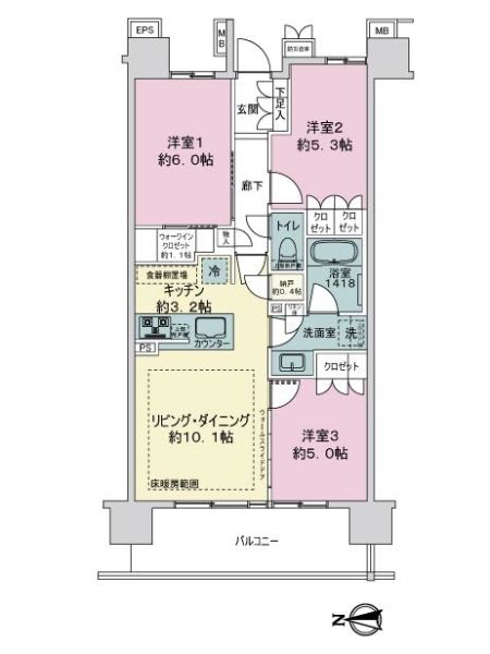 クレアホームズ王子神谷ＴＯＫＹＯ間取り図