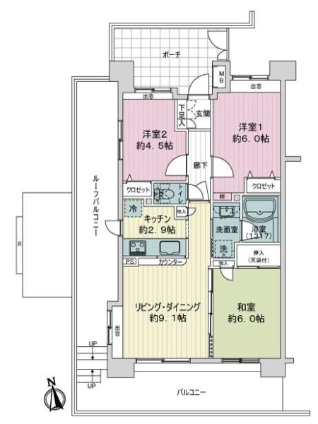 ベルポート和光丸山台弐番館間取り図