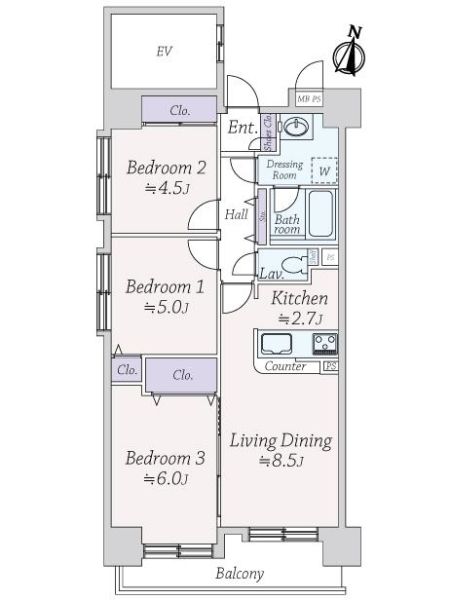 ライオンズガーデン西国分寺間取り図