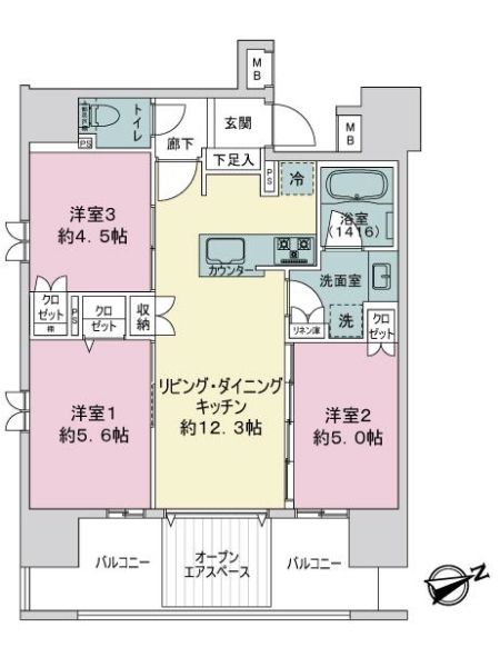 ヴェレーナ上野入谷間取り図