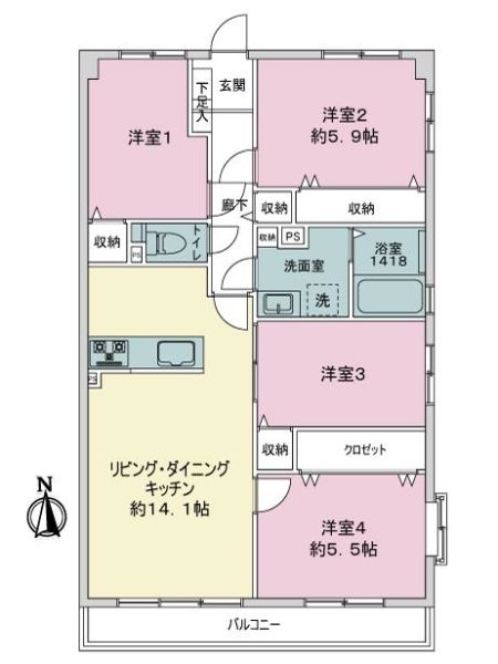 シティライフパティオ室見河畔間取り図