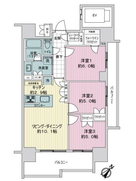 ベルフール青砥間取り図
