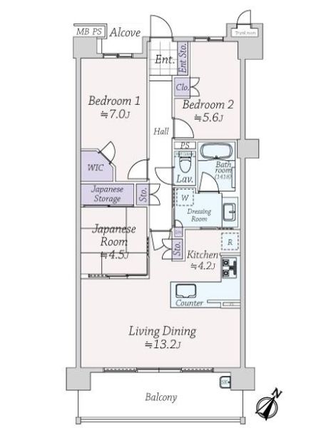 ライオンズ甲陽園グラングレイド間取り図