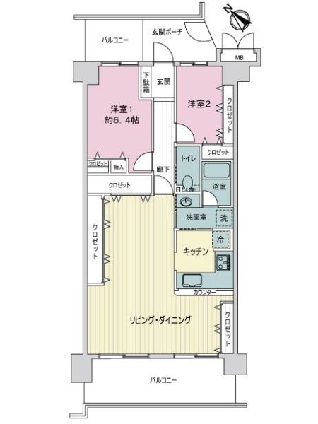 グランドール北千里間取り図
