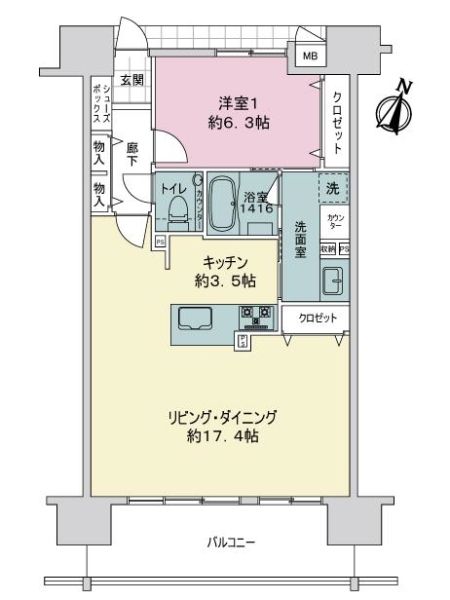 アルファレジデンシア新潟駅間取り図