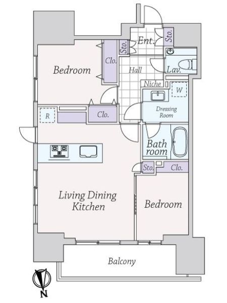クラッシィスイート・ジオ東麻布間取り図