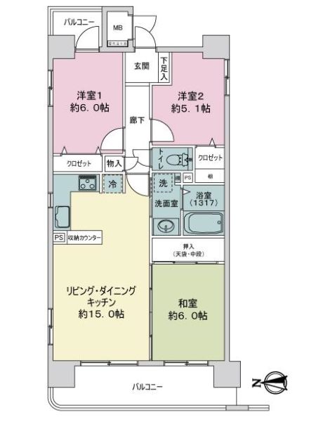 グランドメゾン中央通り間取り図